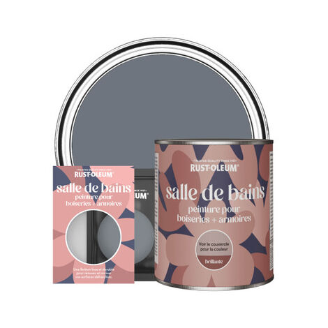 Peinture pour Boiseries & Armoires de Salle de Bains, Finition Brillante - Gris Marine
