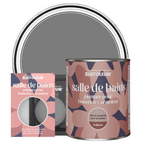 Peinture pour Boiseries & Armoires de Salle de Bains, Finition Brillante - Gris Ombre