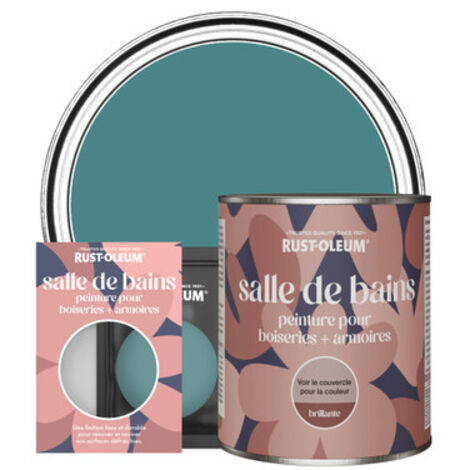 Peinture pour Boiseries & Armoires de Salle de Bains, Finition Brillante - Plume de Paon