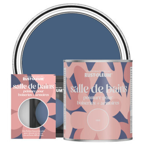 Peinture pour Boiseries & Armoires de Salle de Bains, Finition Mate - Encre Bleue