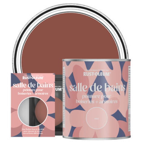 Peinture pour Boiseries & Armoires de Salle de Bains, Finition Mate - Rouge Brique