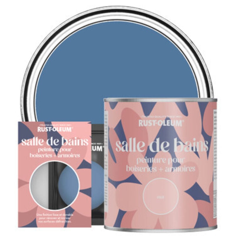 Peinture pour Boiseries & Armoires de Salle de Bains, Finition Mate - Soie Bleue