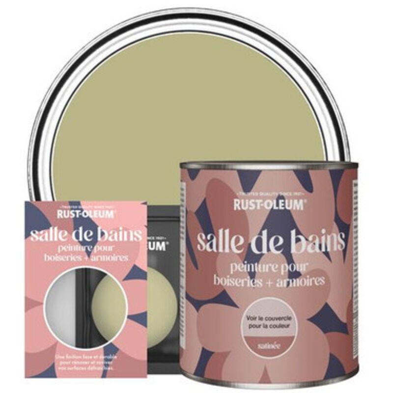 Peinture pour Boiseries & Armoires de Salle de Bains, Finition Satinée - Vert Sauge