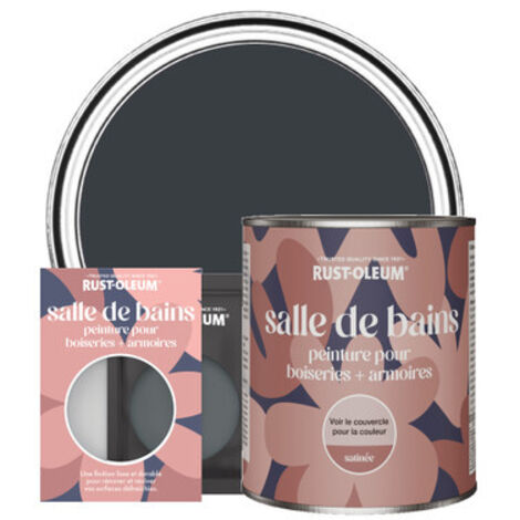 Peinture pour Boiseries & Armoires de Salle de Bains, Finition Satinée - Anthracite (RAL 7016)