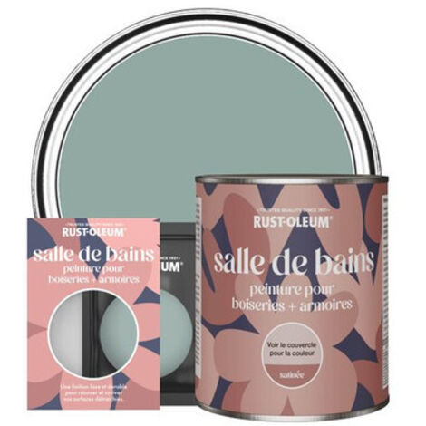 Peinture pour Boiseries & Armoires de Salle de Bains, Finition Satinée - Bleu Gris