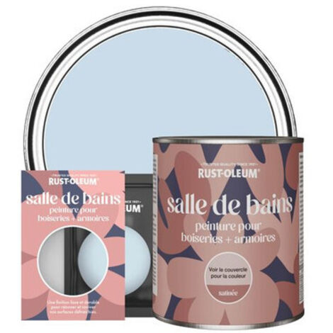 Peinture pour Boiseries & Armoires de Salle de Bains, Finition Satinée - Ciel Bleu