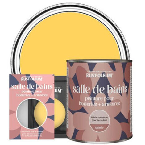 Peinture pour Boiseries & Armoires de Salle de Bains, Finition Satinée - Gelée de Citron