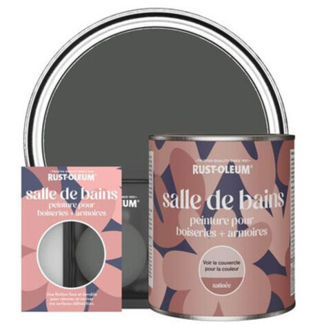 Peinture pour Boiseries & Armoires de Salle de Bains, Finition Satinée - Graphite
