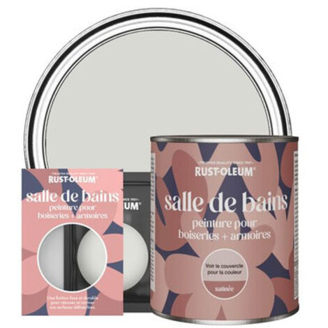 Peinture pour Boiseries & Armoires de Salle de Bains, Finition Satinée - Gris d'Hiver