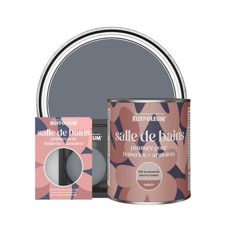 Peinture pour Boiseries & Armoires de Salle de Bains, Finition Satinée - Gris Marine