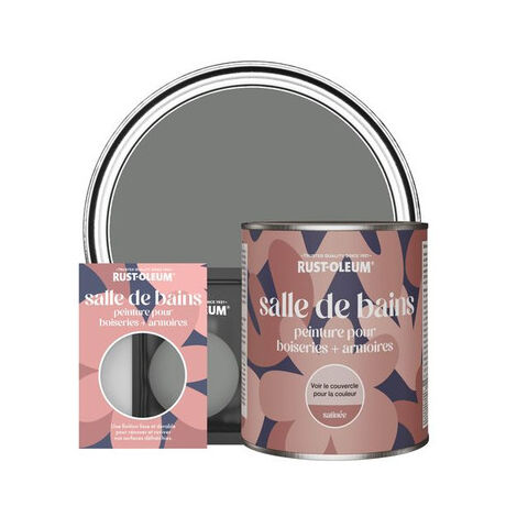 Peinture pour Boiseries & Armoires de Salle de Bains, Finition Satinée - Gris Ombre