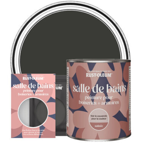 Peinture pour Boiseries & Armoires de Salle de Bains, Finition Satinée - Magie Noire