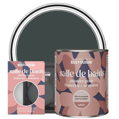 Peinture pour Boiseries & Armoires de Salle de Bains, Finition Satinée - Sable Noir