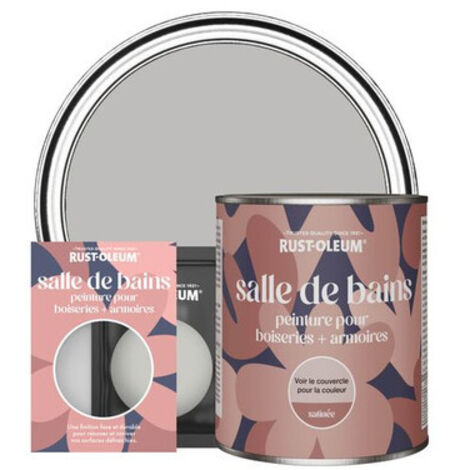 Peinture pour Boiseries & Armoires de Salle de Bains, Finition Satinée - Silex