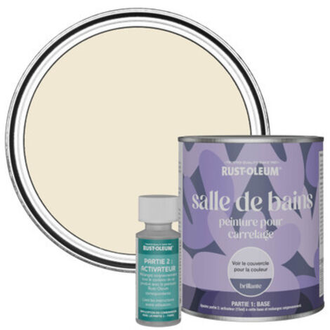 Peinture pour Carrelage de Salle de Bain, Finition Brillante - Calcaire 750ml