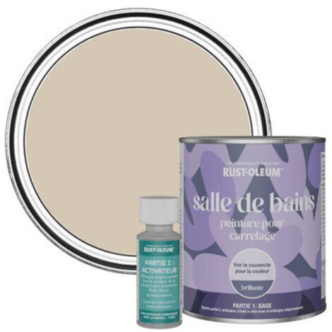Peinture pour Carrelage de Salle de Bain, Finition Brillante - Caramel 750ml