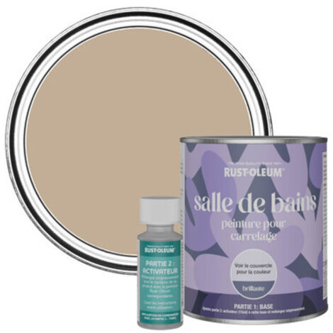 Peinture pour Carrelage de Salle de Bain, Finition Brillante - Caramel Salé 750ml