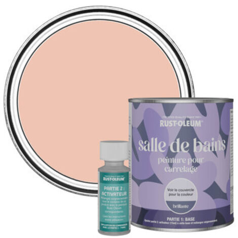 Peinture pour Carrelage de Salle de Bain, Finition Brillante - Corail 750ml