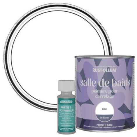 Peinture pour Carrelage de Salle de Bain, Finition Brillante - Coton 750ml