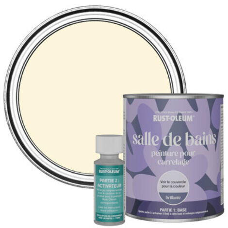 Peinture pour Carrelage de Salle de Bain, Finition Brillante - Crème Fouettée 750ml