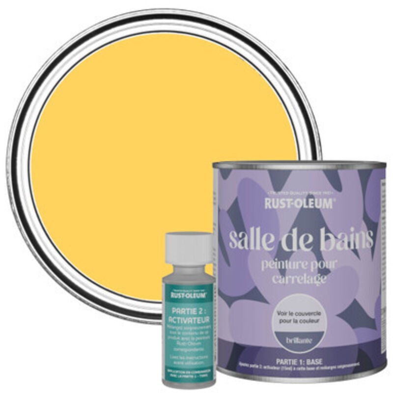 Peinture pour Carrelage de Salle de Bain, Finition Brillante - Gelée de Citron 750ml