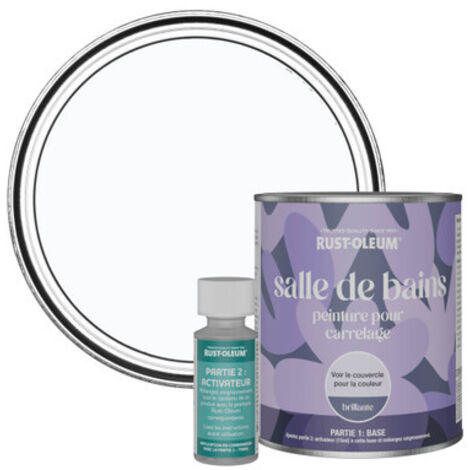 Peinture pour Carrelage de Salle de Bain, Finition Brillante - Glacier 750ml