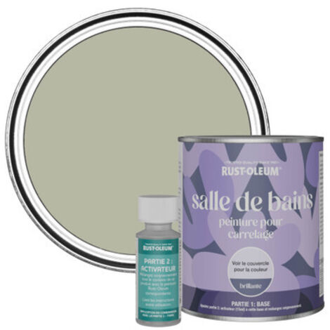 Peinture pour Carrelage de Salle de Bain, Finition Brillante - Grège 750ml