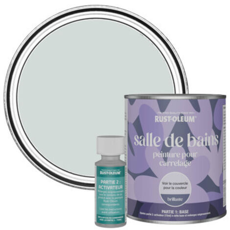 Peinture pour Carrelage de Salle de Bain, Finition Brillante - Gris Pigeon 750ml