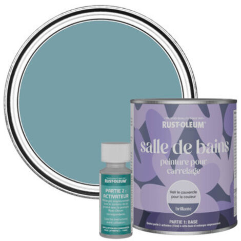 Peinture pour Carrelage de Salle de Bain, Finition Brillante - Océan 750ml