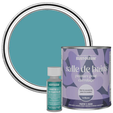 Peinture pour Carrelage de Salle de Bain, Finition Brillante - Pétrole 750ml