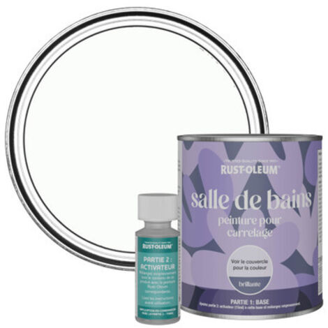 Peinture pour Carrelage de Salle de Bain, Finition Brillante - Pierre de Lune 750ml