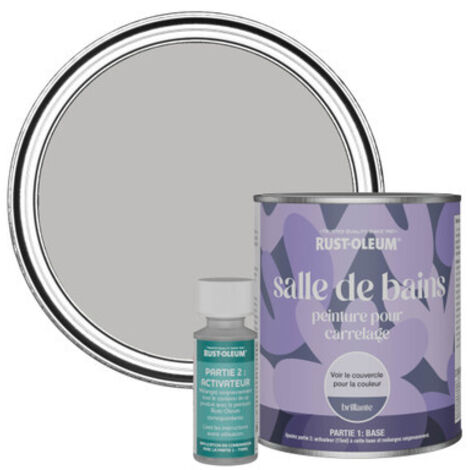 Peinture pour Carrelage de Salle de Bain, Finition Brillante - Silex 750ml