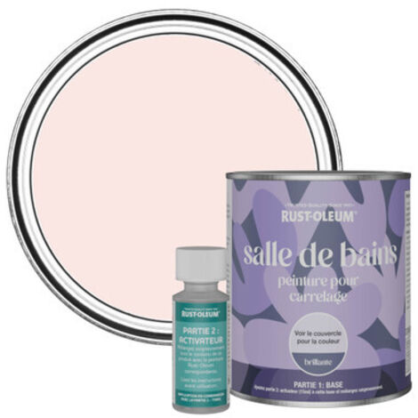 Peinture pour Carrelage de Salle de Bain, Finition Brillante - Vanille Fraise 750ml