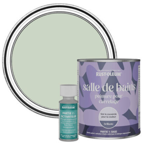 Peinture pour Carrelage de Salle de Bain, Finition Brillante - Vert Laurier 750ml