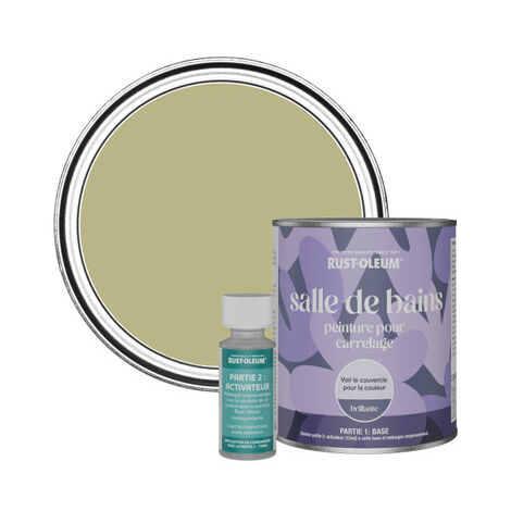 Peinture pour Carrelage de Salle de Bain, Finition Brillante - Vert Sauge 750ml