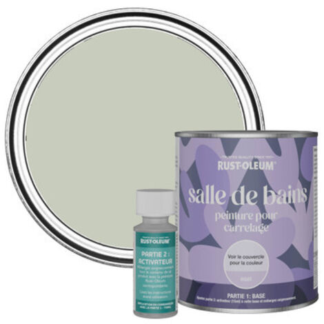 Peinture pour Carrelage de Salle de Bain, Finition Mate - Aloé Vera 750ml