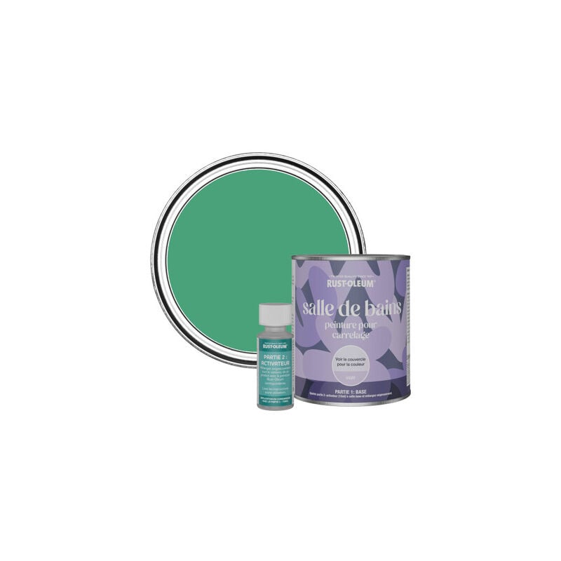 Peinture pour Carrelage de Salle de Bain, Finition Mate - Émeraude 750ml