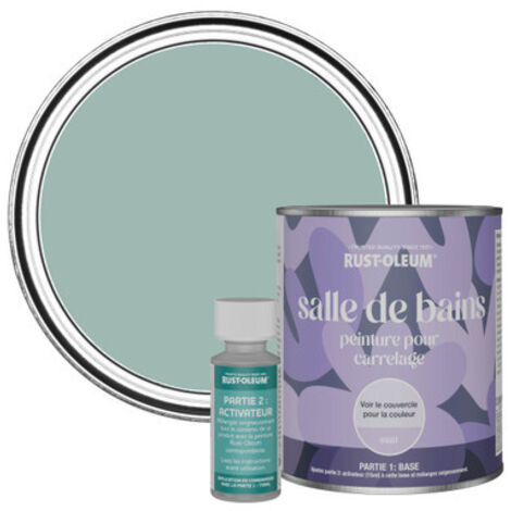 Peinture pour Carrelage de Salle de Bain, Finition Mate - Bleu littoral 750ml