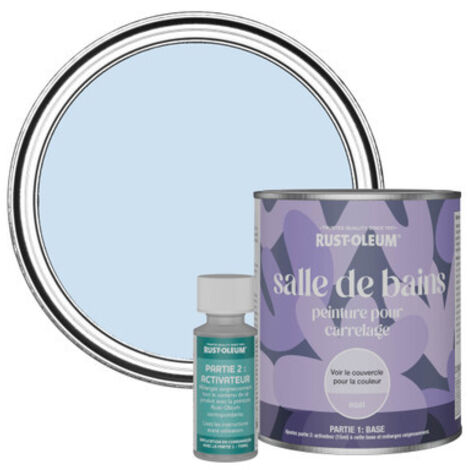Peinture pour Carrelage de Salle de Bain, Finition Mate - Bleu Poudré 750ml