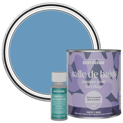 Peinture pour Carrelage de Salle de Bain, Finition Mate - Bleuet 750ml
