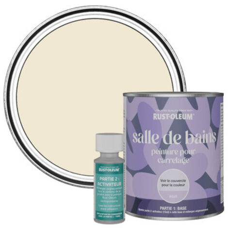 Peinture pour Carrelage de Salle de Bain, Finition Mate - Calcaire 750ml