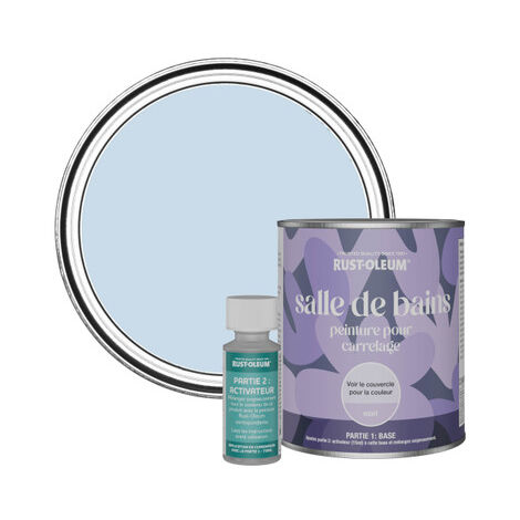 Peinture pour Carrelage de Salle de Bain, Finition Mate - Ciel Bleu 750ml