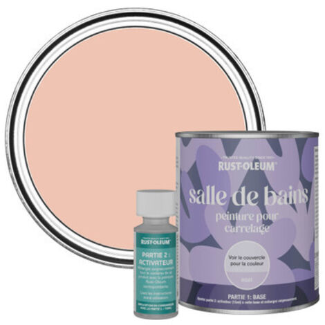 Peinture pour Carrelage de Salle de Bain, Finition Mate - Corail 750ml