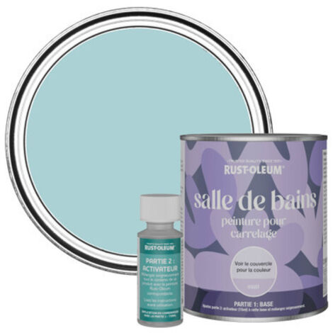 Peinture pour Carrelage de Salle de Bain, Finition Mate - Cyclades 750ml