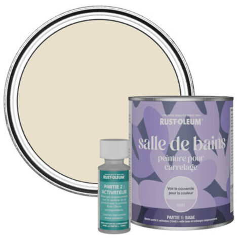 Peinture pour Carrelage de Salle de Bain, Finition Mate - Écume 750ml