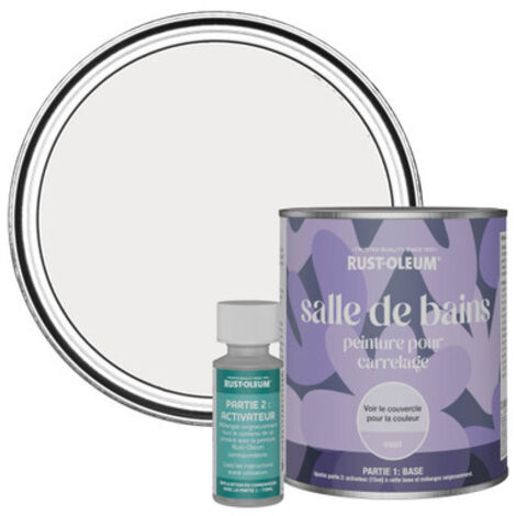 Peinture pour Carrelage de Salle de Bain, Finition Mate - Fleur 750ml
