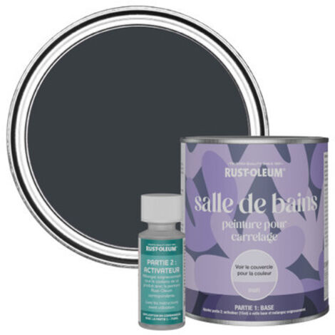 Peinture pour Carrelage de Salle de Bain, Finition Mate - Gris Anthracite (RAL 7016) 750ml