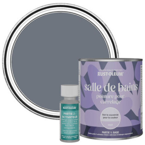 Peinture pour Carrelage de Salle de Bain, Finition Mate - Gris Marine 750ml