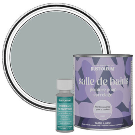 Peinture pour Carrelage de Salle de Bain, Finition Mate - Gris Minéral 750ml