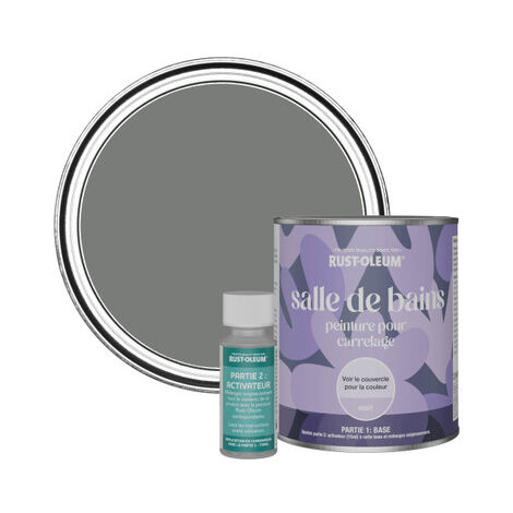 Peinture pour Carrelage de Salle de Bain, Finition Mate - Gris Ombre 750ml